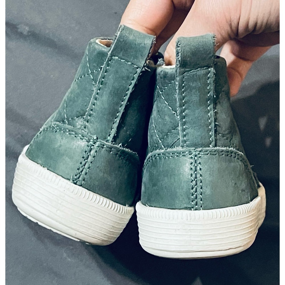 SOLD Old Soles Girls Green Quilted Zip Boots Size 24 US 7.5/8 - Picture 4 of 6